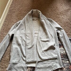 Athleta Gray Open Front Cardigan